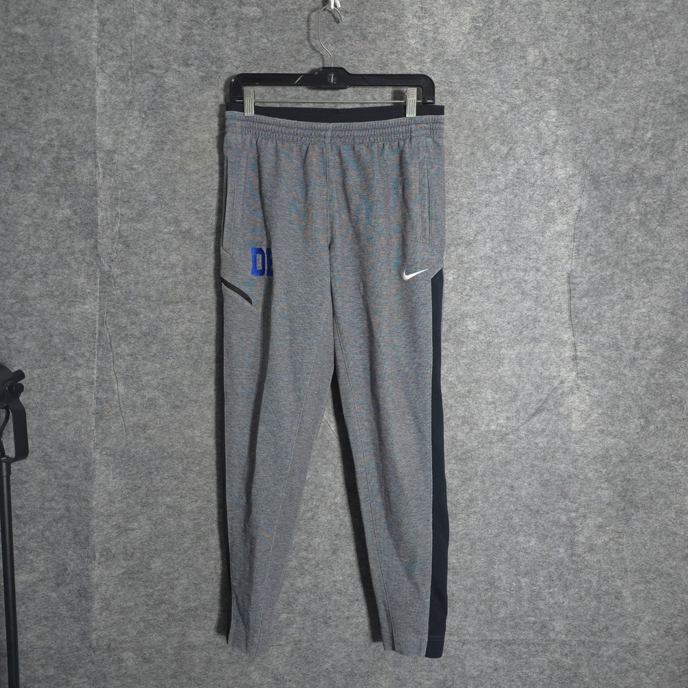 Nike Duke Blue Devils Joggers Mens M Gray Therma-FIT Tapered 930565-032 Fleece